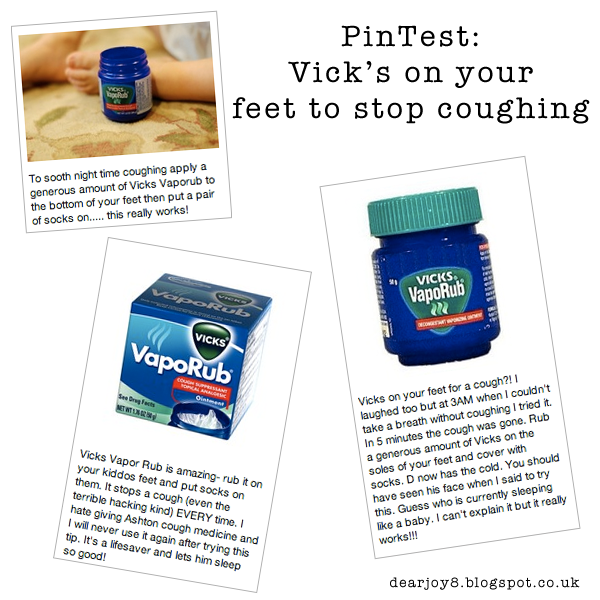 Can you use Vicks VapoRub on your feet?